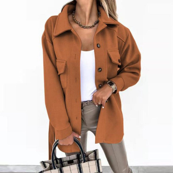 Chic and stylish ladies' oversized shirt jacket