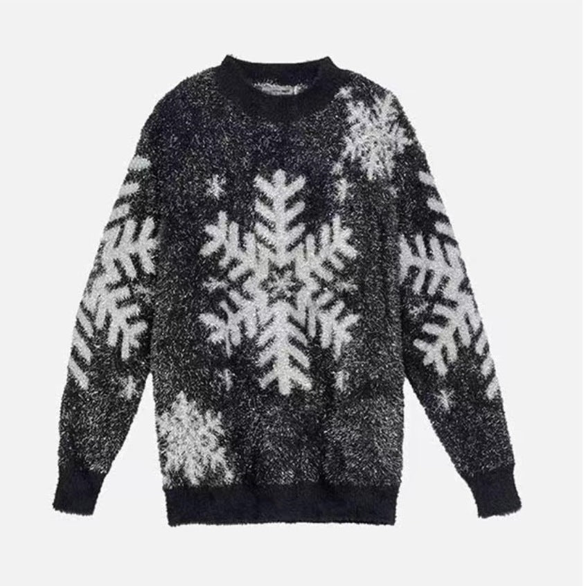 Women Cozy Sweater with Snowflake Pattern Lune London