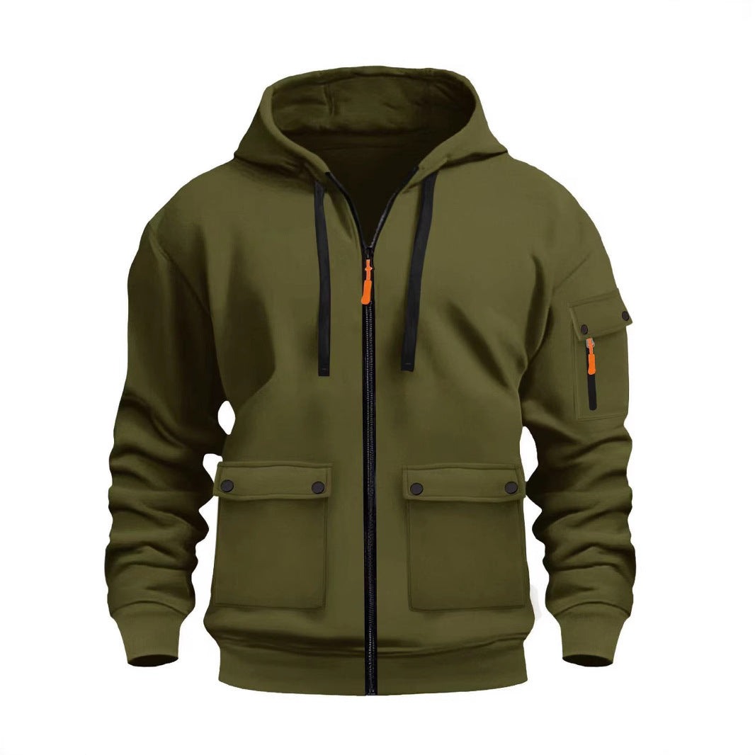 Functional hooded jacket for men with multiple pockets Lune London