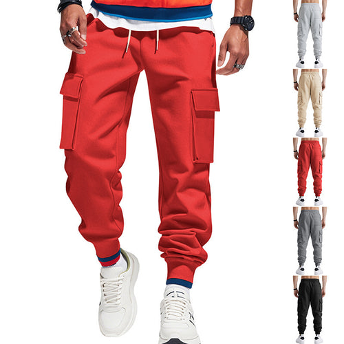 Men's cargo pants with elastic waist and practical side pockets Amarae