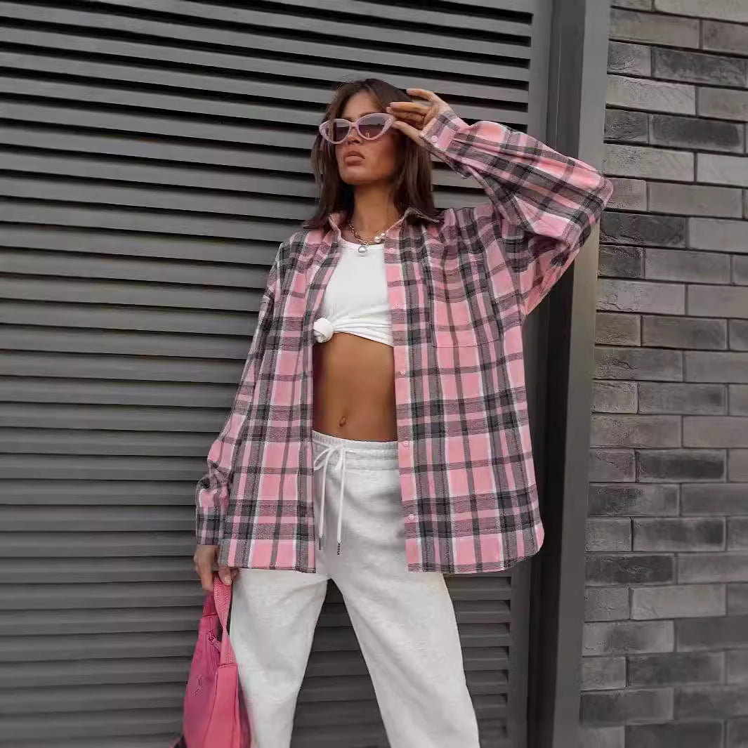 Casual checkered blouse for women Amarae