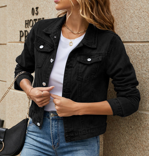 Women's denim jacket with modern cut and practical pockets Amarae