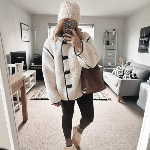 Ladies Cozy Teddy Clothing with High Collar and Practical Pockets Amarae