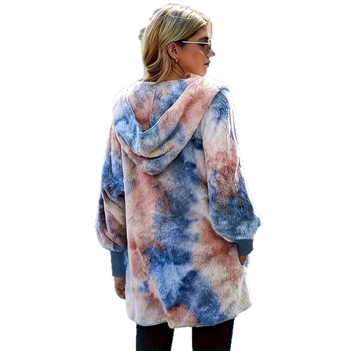 Dames Manteau à capuche douillet avec dégradé de couleur Lune London
