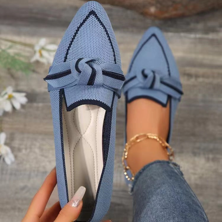 Women's Slip-On Moccasins with Elegant Knot Detail Lune London