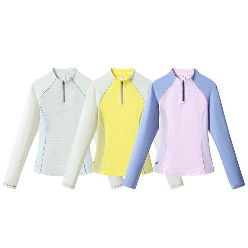 Women's Long Sleeve Functional Half Zip Shirt with Raglan Sleeves and UV Protection Amarae
