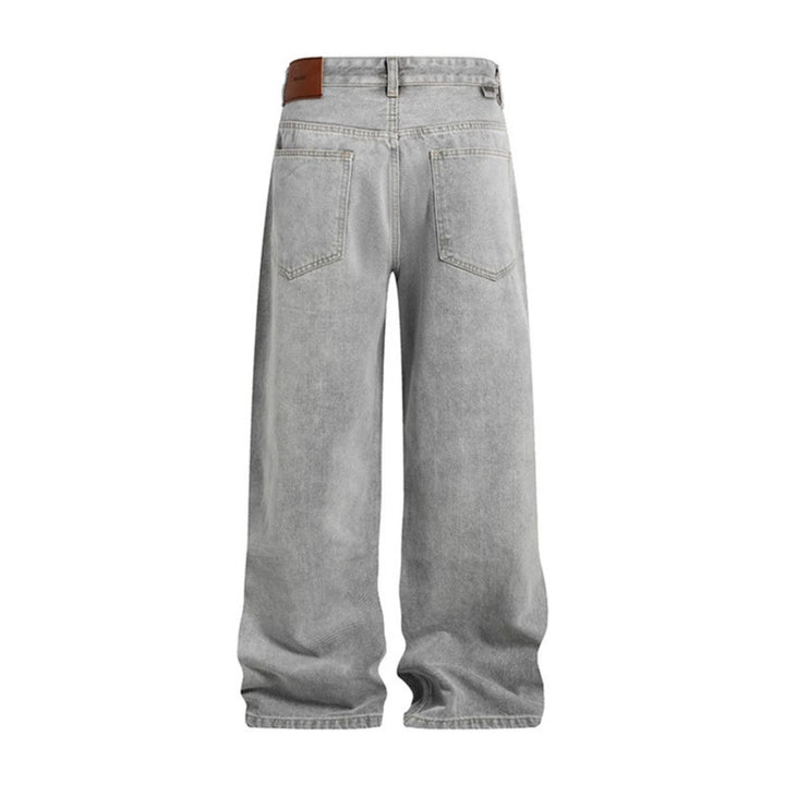 Women's wide high-waisted jeans in palazzo cut with destroyed details Amarae