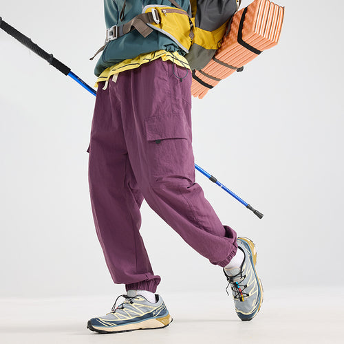 Men's Lightweight Utility Cargo Pants made of Ripstop with Elastic Hem and Multiple Pockets Amarae