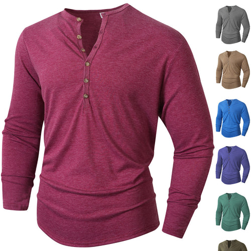 Men's long sleeve shirt with button placket Amarae
