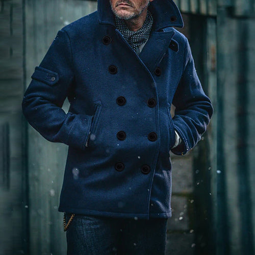 Timeless wool coat for men with double buttons Amarae