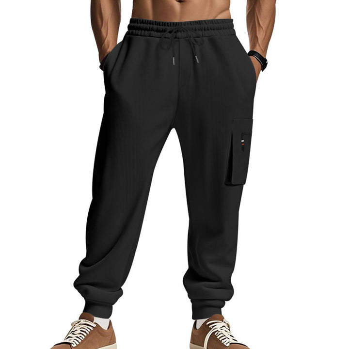 Men's cargo pants with practical pockets and elastic waistband Lune London