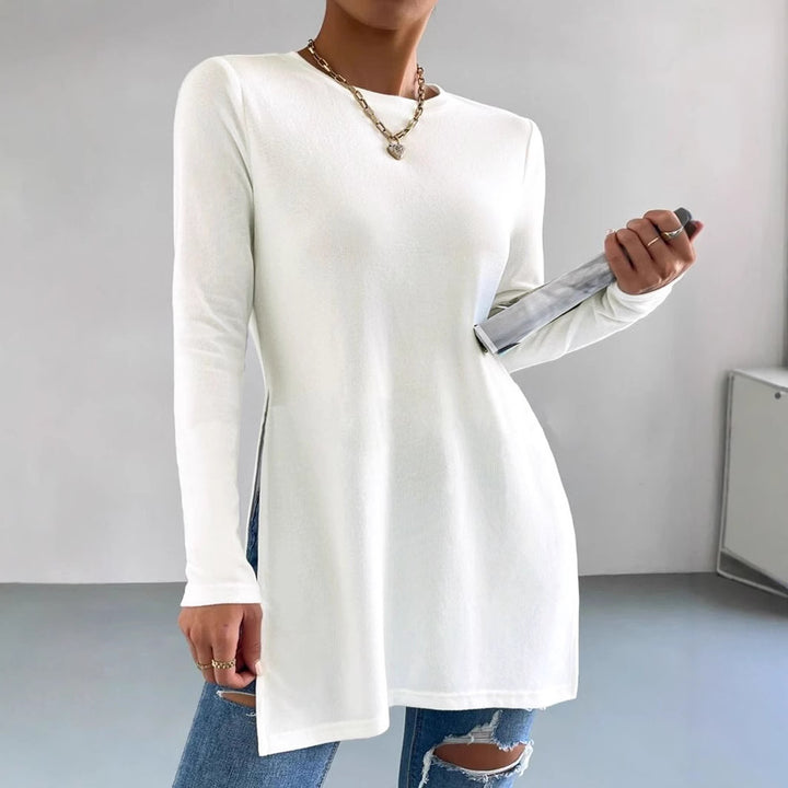 Ladies Longsleeve tunic with side slit details Lune London