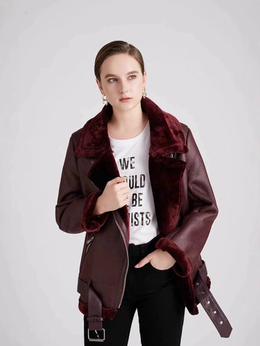 Amarae | Belted soft fleece jacket