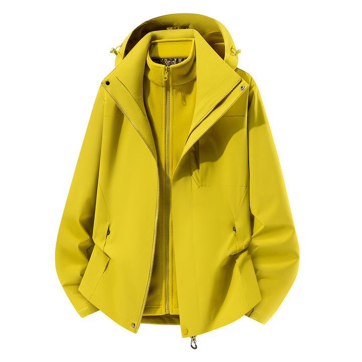 Women two-in-one softshell rain jacket with detachable fleece lining and hood Amarae