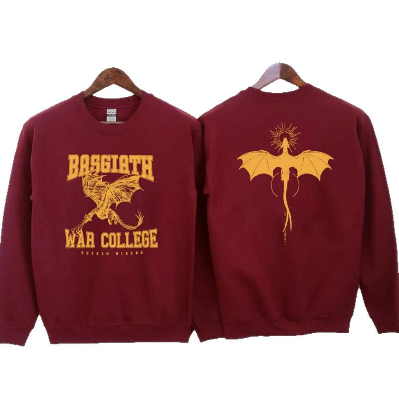 Women's sweatshirt with creative dragon motif and unique college design Lune London