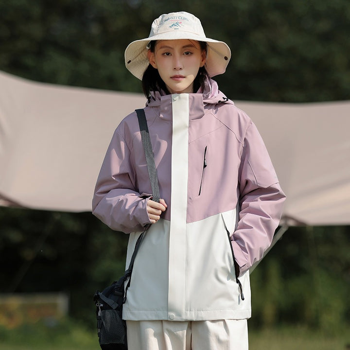 Men's Two-Tone Wind and Water-Repellent Softshell Jacket with Hood Amarae