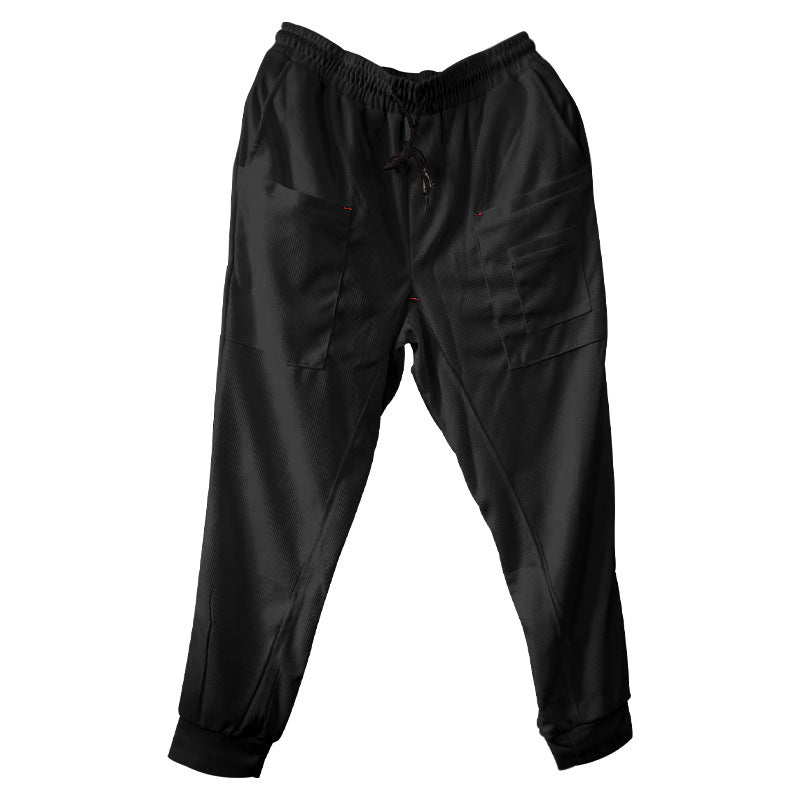 Casual men's jogger pants with practical side pockets and elastic waistband Lune London