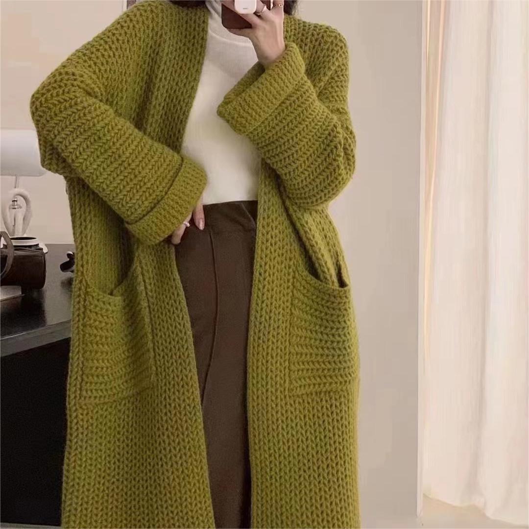 Women's knit coat with pockets Lune London