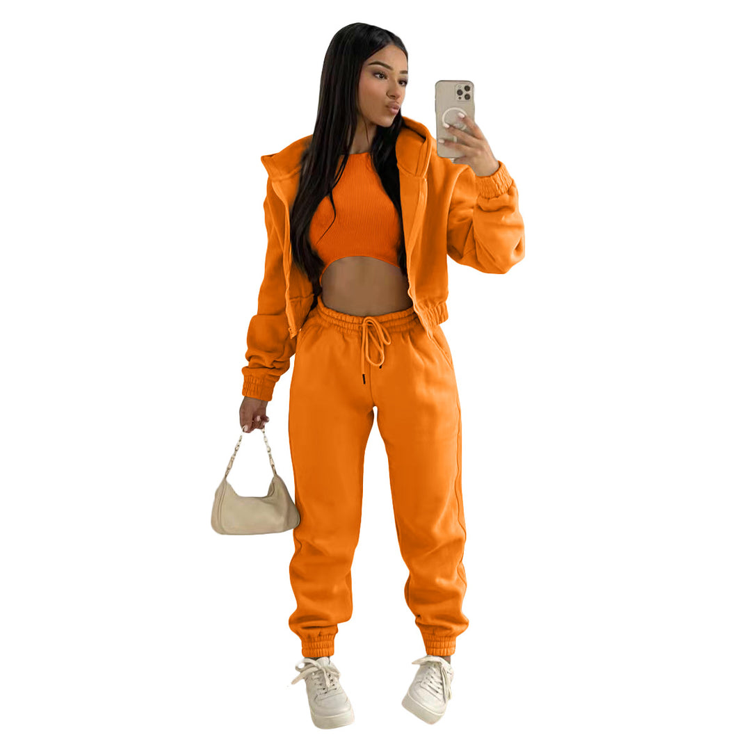 Ladies elegant sports set with a casual hoodie and elastic belt elements Lune London