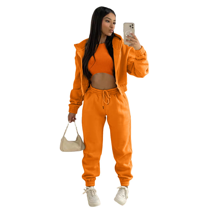 Ladies elegant sports set with a casual hoodie and elastic belt elements Lune London