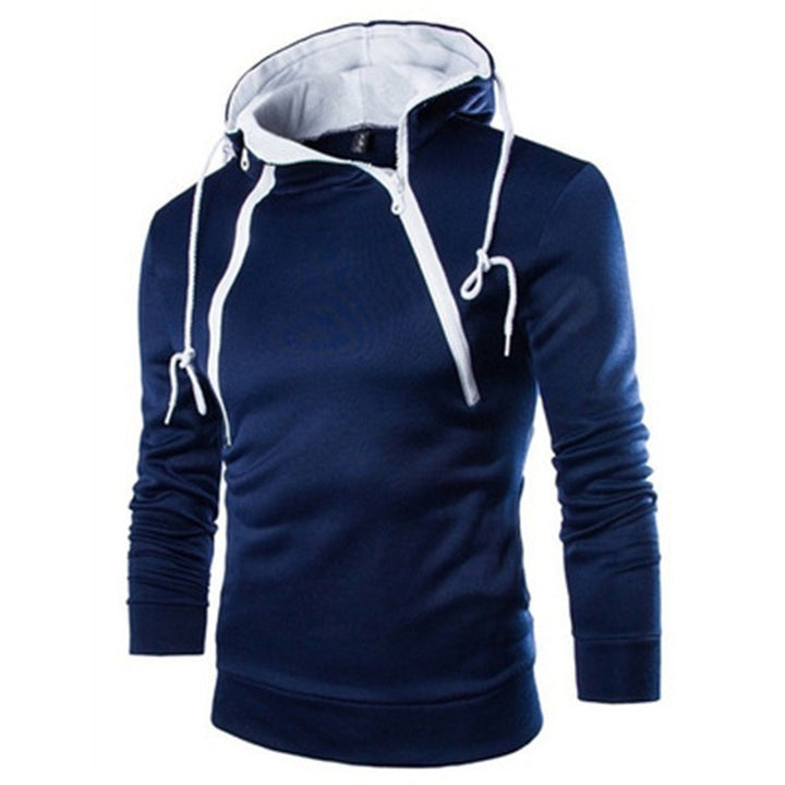 Modern men's hoodie with practical zipper Lune London