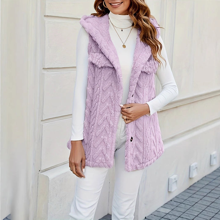 Knitted ladies' cardigan with hood and pockets Lune London