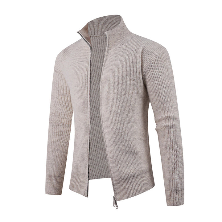 High collar sweater for men with decorative zip Lune London