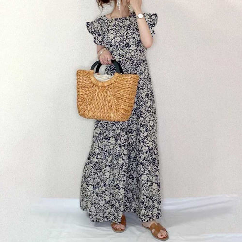 Chic and Stylish Floral Maxi Dress with Ruffle Details