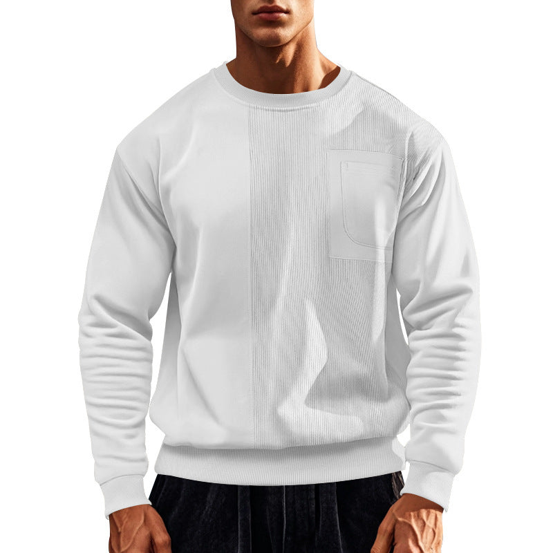 Sporty sweatshirt for men with textured design and practical pocket Lune London