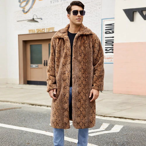 Men's Chic Crocodile Pattern Warm Style