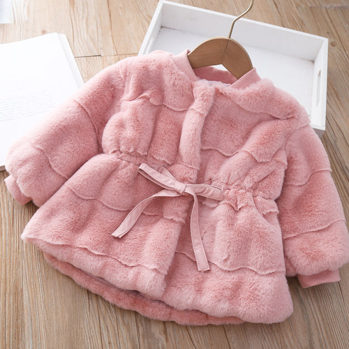 Ladies cozy padded jacket with waist belt Amarae