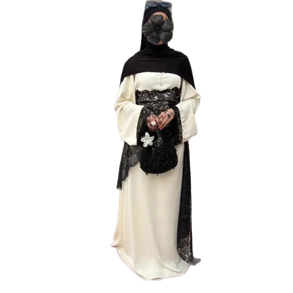 Women's Layered Look Lace Tunic with Ties and Asymmetrical Hem Amarae