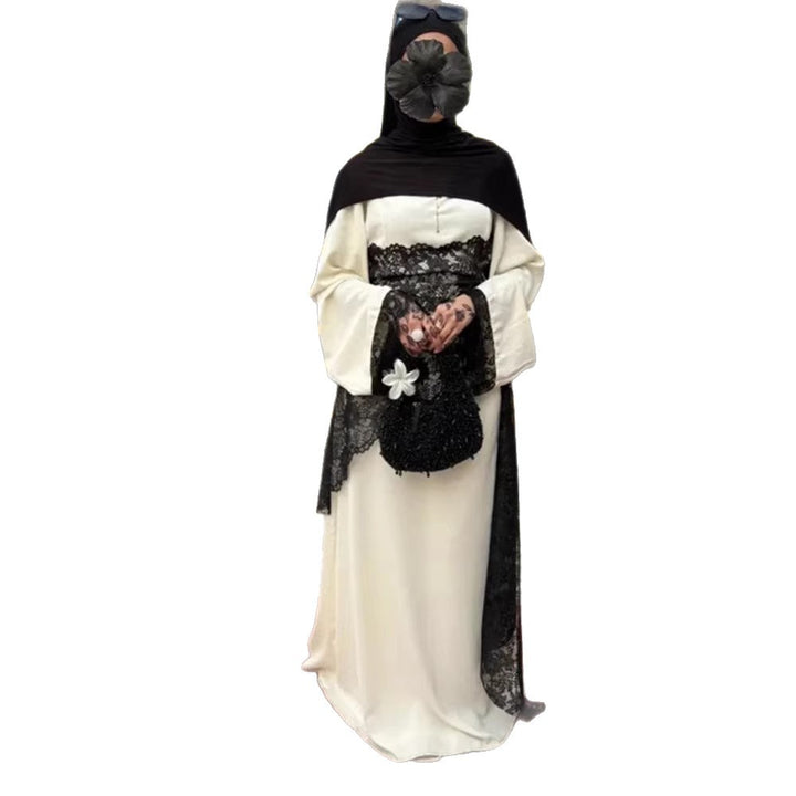 Women's Layered Look Lace Tunic with Ties and Asymmetrical Hem Amarae