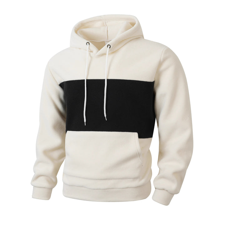 Men's hoodie in fleece with oversized collar Lune London
