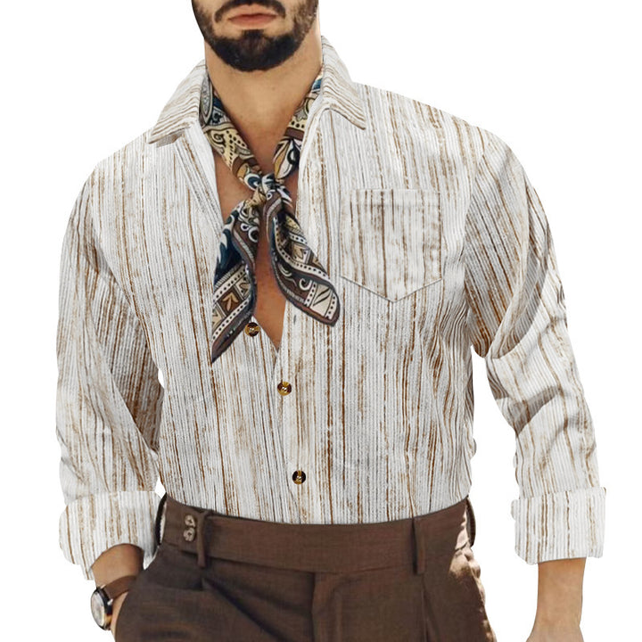 Men's casual shirt with trendy pattern and practical breast pocket Chic and style