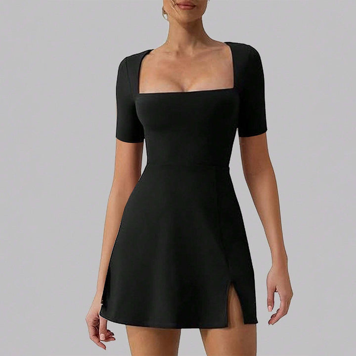 Robe d'été surdimensionnée pour femme avec encolure carrée et fentes latérales Chic & Stil