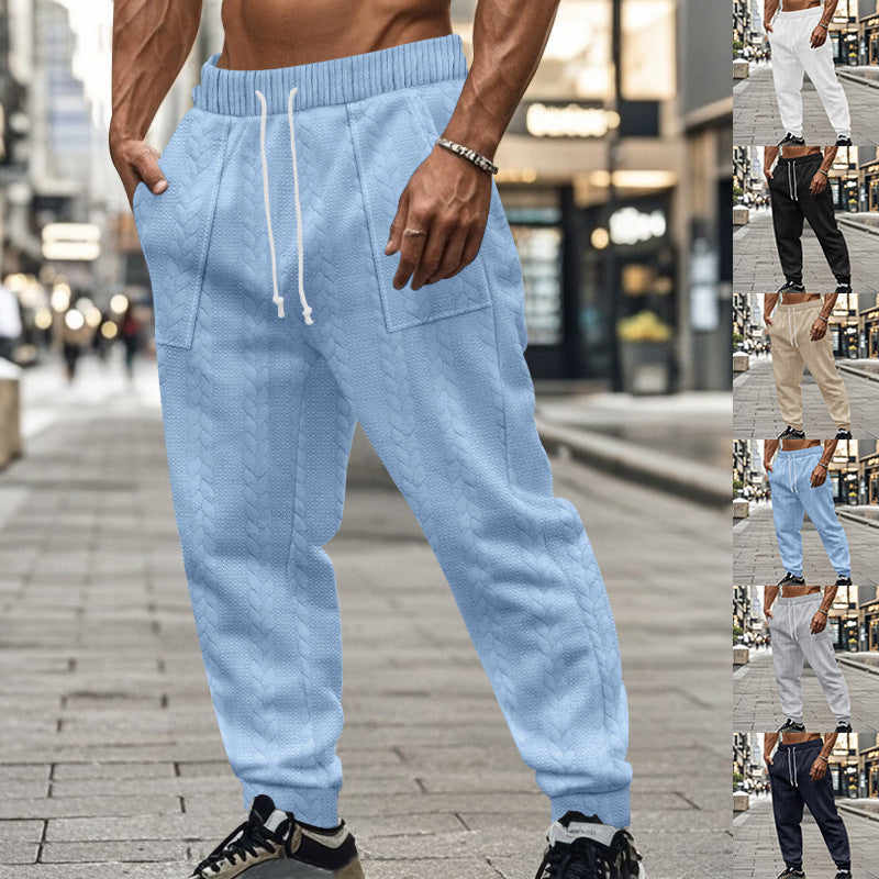 Men's comfortable joggers with textured design and elastic waistband Chic and style