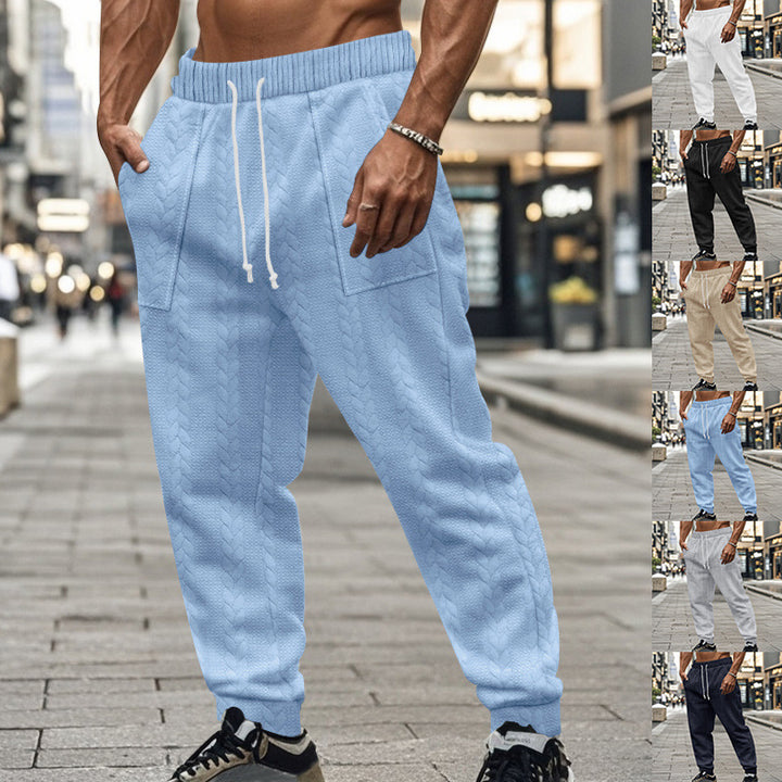 Men's comfortable joggers with textured design and elastic waistband Chic and style