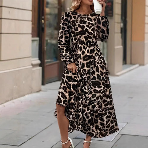 Maxi dress for women with modern leopard print Amarae