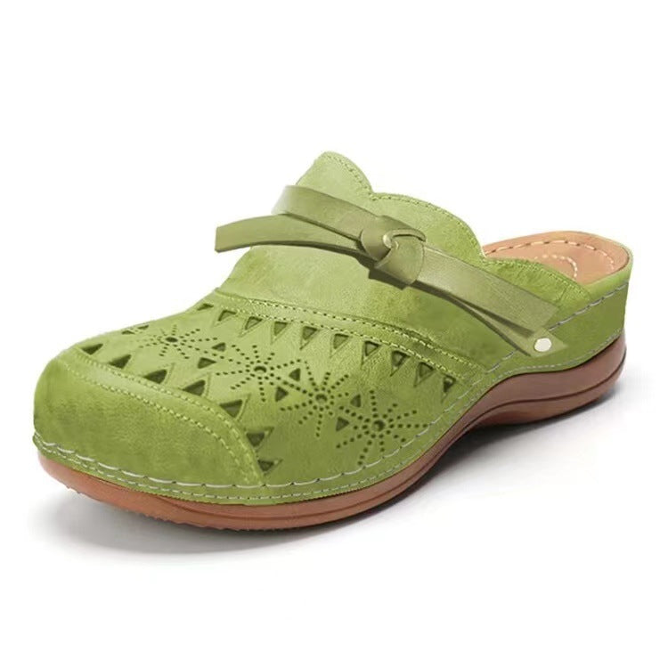 Women's Comfortable Clogs with Filigree Cutout Design and Elegant Strap Lune London