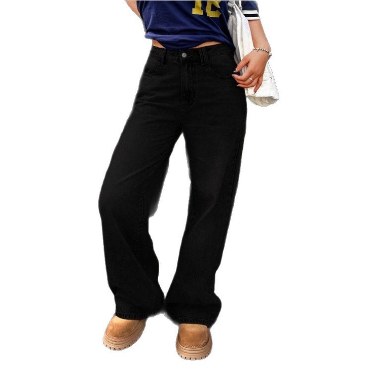 Women's High-Waist Wide Denim Pants with Palazzo Cut Amarae