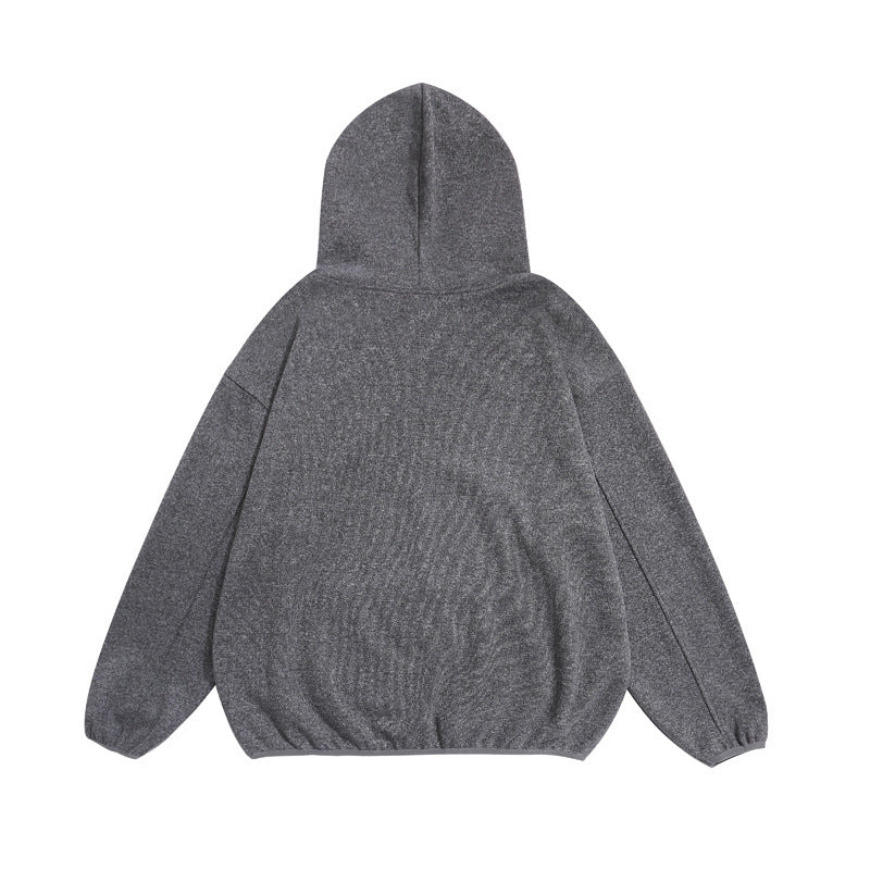 Unisex Cozy Oversized Hoodie with Elastic Hem and Half Zipper Amarae