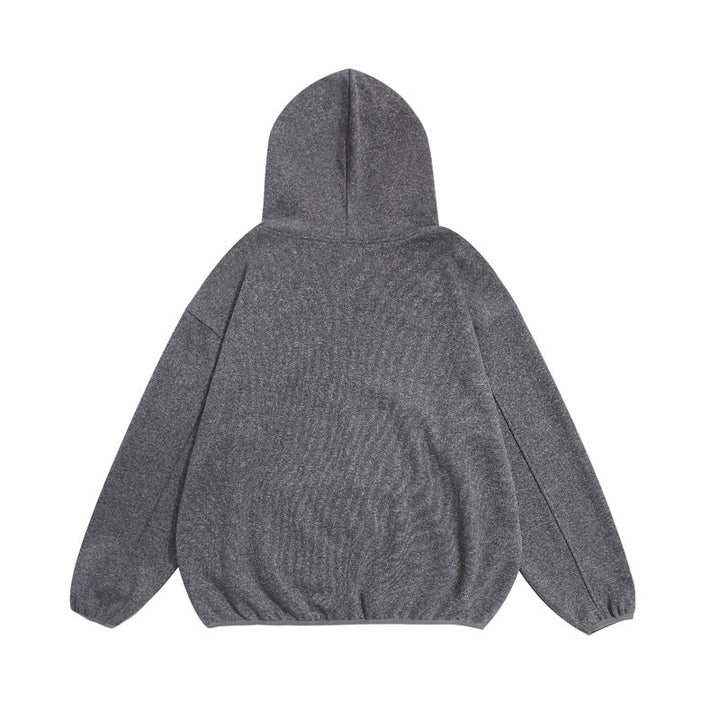 Unisex Cozy Oversized Hoodie with Elastic Hem and Half Zipper Amarae
