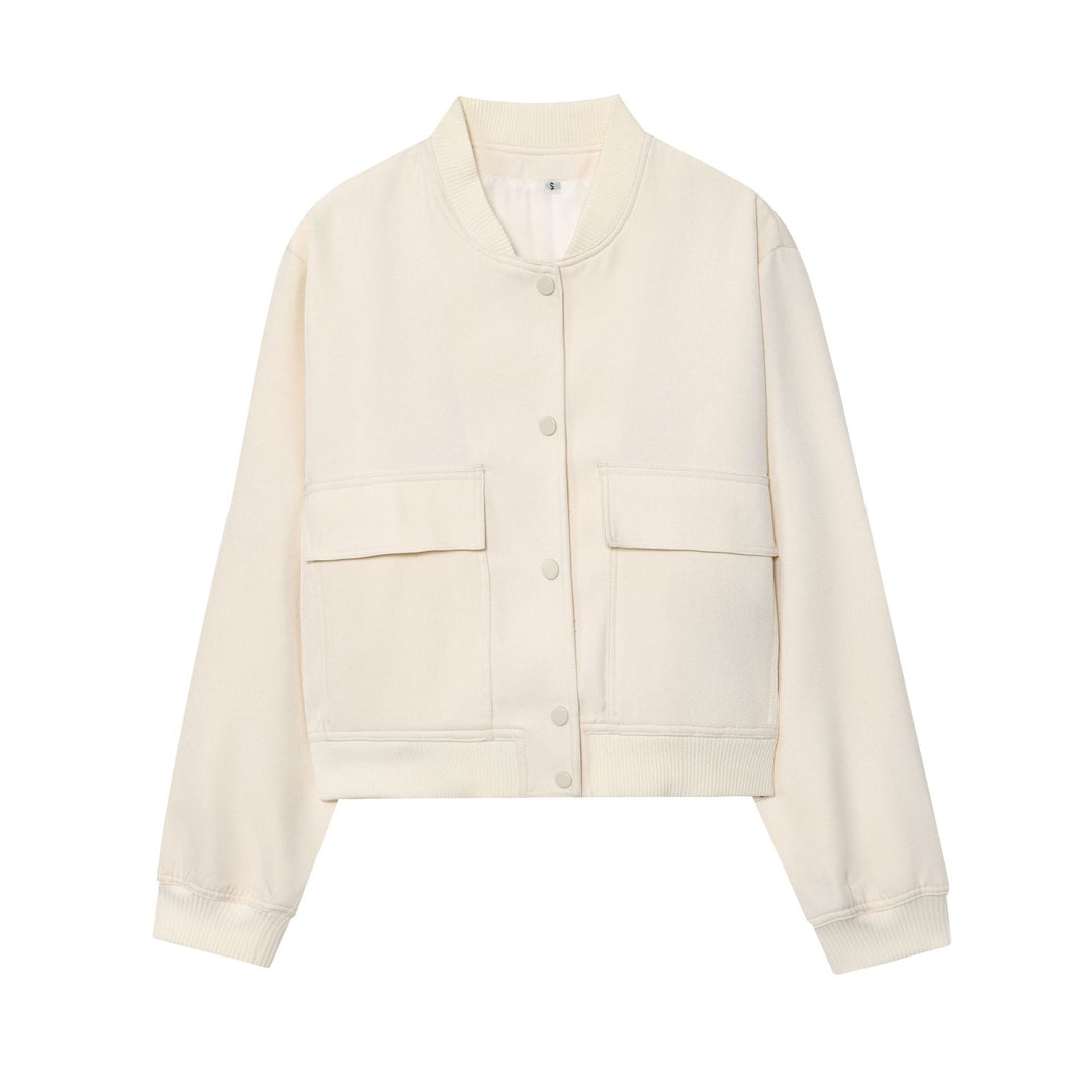 Women's bomber jacket with large practical pockets and elastic cuffs Lune London