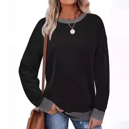 Women's comfortable sweatshirt with raglan sleeves and a decorative collar Lune London