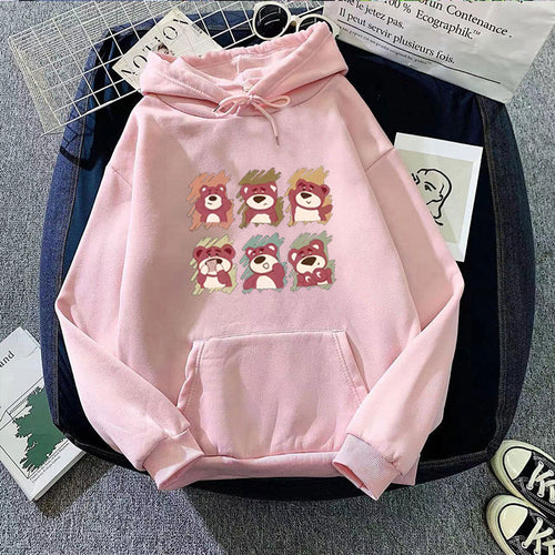 Women's Hooded Sweatshirt with Animal Cartoon Design Chic & Stil