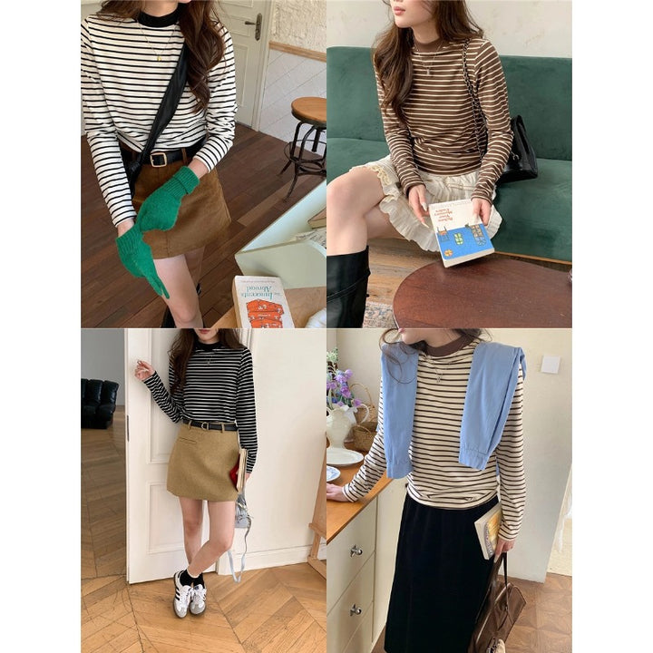 Women’s Long Sleeve Shirt with Stripes Chic & Stil