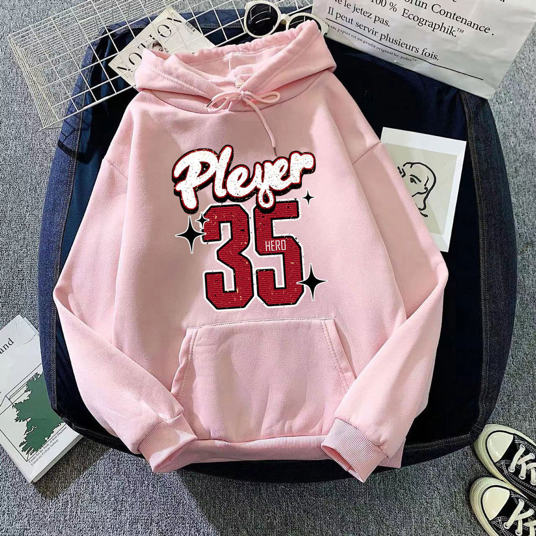 Women's hooded sweatshirt with creative basketball design Chic & Stil