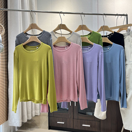 Chemise à manches longues pour femmes en jersey doux avec coupe ergonomique Chic & Stil