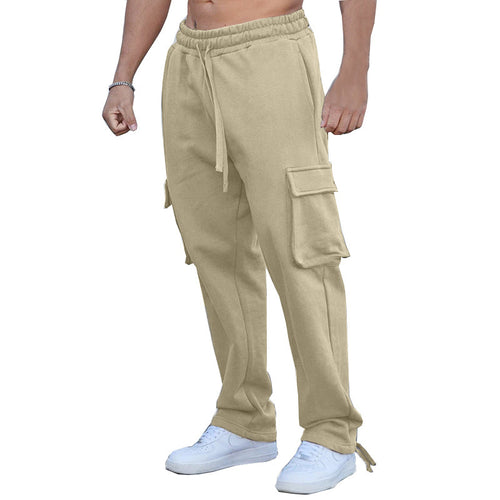 Sporty cargo pants for men with elastic waist and practical pockets Amarae